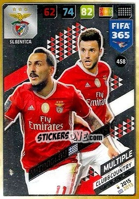 Sticker Kostas Mitroglou / Andreas Samaris - FIFA 365: 2017-2018. Adrenalyn XL n. 458 - Panini