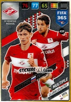 Sticker Ilya Kutepov / Dmitri Kombarov - FIFA 365: 2017-2018. Adrenalyn XL n. 459 - Panini