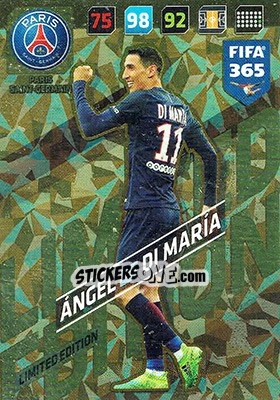 Figurina Ángel Di María - FIFA 365: 2017-2018. Adrenalyn XL - Panini