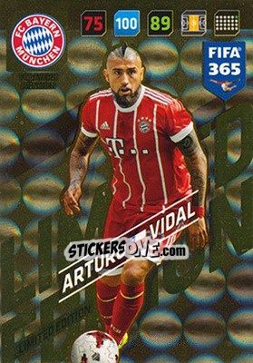Sticker Arturo Vidal - FIFA 365: 2017-2018. Adrenalyn XL n. LE-AV - Panini