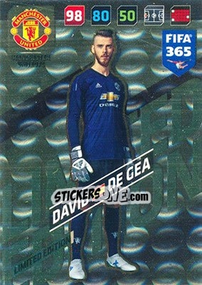 Sticker David De Gea - FIFA 365: 2017-2018. Adrenalyn XL n. LE-DDG - Panini