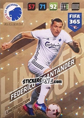 Sticker Federico Santander - FIFA 365: 2017-2018. Adrenalyn XL - Panini