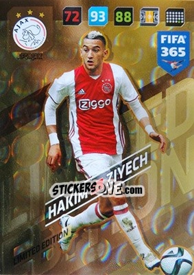 Sticker Hakim Ziyech - FIFA 365: 2017-2018. Adrenalyn XL n. LE-HZ - Panini