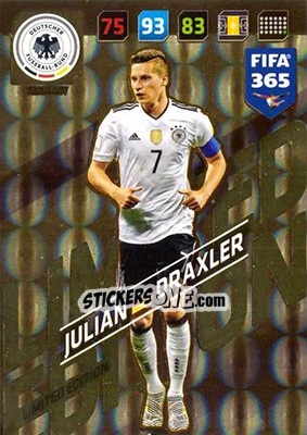 Sticker Julian Draxler - FIFA 365: 2017-2018. Adrenalyn XL - Panini