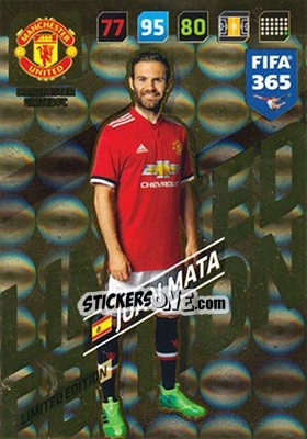 Figurina Juan Mata - FIFA 365: 2017-2018. Adrenalyn XL - Panini