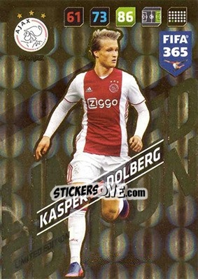 Figurina Kasper Dolberg - FIFA 365: 2017-2018. Adrenalyn XL - Panini