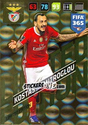 Sticker Kostas Mitroglou - FIFA 365: 2017-2018. Adrenalyn XL n. LE-KM - Panini