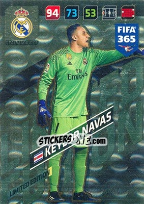 Sticker Keylor Navas - FIFA 365: 2017-2018. Adrenalyn XL n. LE-KN - Panini
