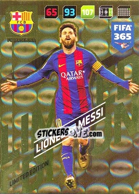 Sticker Lionel Messi - FIFA 365: 2017-2018. Adrenalyn XL n. LE-LM - Panini
