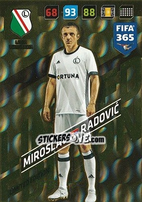 Figurina Miroslav Radovic - FIFA 365: 2017-2018. Adrenalyn XL - Panini