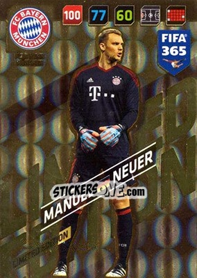 Sticker Manuel Neuer - FIFA 365: 2017-2018. Adrenalyn XL n. LE-MN - Panini