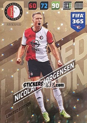 Sticker Nicolai Jørgensen - FIFA 365: 2017-2018. Adrenalyn XL n. LE-NJO - Panini