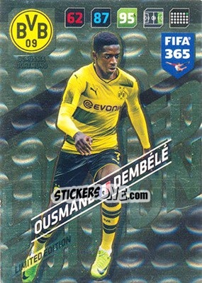 Sticker Ousmane Dembele - FIFA 365: 2017-2018. Adrenalyn XL n. LE-OD - Panini