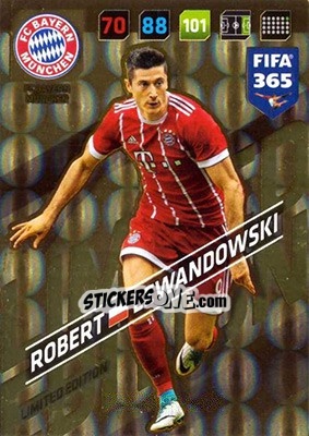 Sticker Robert Lewandowski - FIFA 365: 2017-2018. Adrenalyn XL n. LE-RLE - Panini