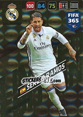 Sticker Sergio Ramos - FIFA 365: 2017-2018. Adrenalyn XL n. LE-SR - Panini