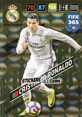 Sticker Cristiano Ronaldo - FIFA 365: 2017-2018. Adrenalyn XL n. XXL-CR - Panini