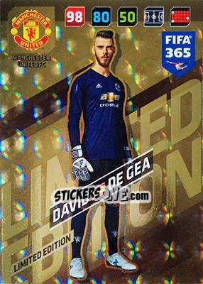 Sticker David De Gea - FIFA 365: 2017-2018. Adrenalyn XL n. XXL-DDG - Panini