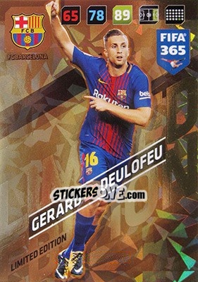 Sticker Gerard Deulofeu - FIFA 365: 2017-2018. Adrenalyn XL n. XXL-GD - Panini