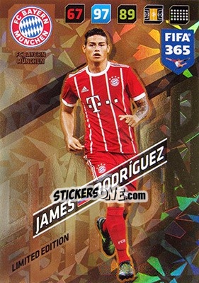 Cromo James Rodriguez - FIFA 365: 2017-2018. Adrenalyn XL - Panini