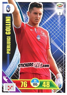 Sticker Pierluigi Gollini - Calciatori 2017-2018. Adrenalyn XL n. 2 - Panini