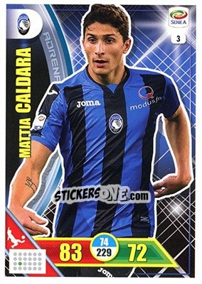 Sticker Mattia Caldara - Calciatori 2017-2018. Adrenalyn XL n. 3 - Panini