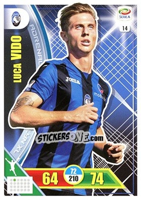 Sticker Luca Vido - Calciatori 2017-2018. Adrenalyn XL n. 14 - Panini