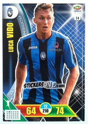 Sticker Luca Vido (errore) - Calciatori 2017-2018. Adrenalyn XL n. 14err - Panini