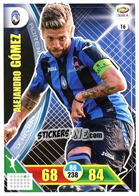 Sticker Alejandro Gómez - Calciatori 2017-2018. Adrenalyn XL n. 16 - Panini