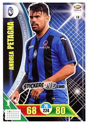Sticker Andrea Petagna - Calciatori 2017-2018. Adrenalyn XL n. 18 - Panini
