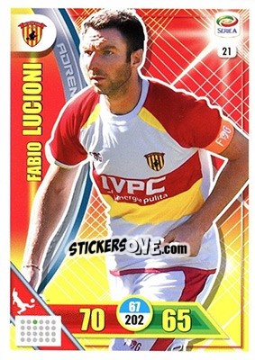Sticker Fabio Lucioni - Calciatori 2017-2018. Adrenalyn XL n. 21 - Panini