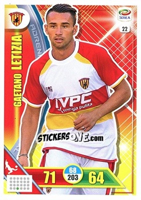 Cromo Gaetano Letizia - Calciatori 2017-2018. Adrenalyn XL - Panini