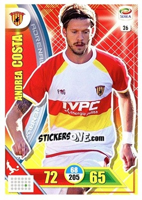 Sticker Andrea Costa - Calciatori 2017-2018. Adrenalyn XL n. 26 - Panini