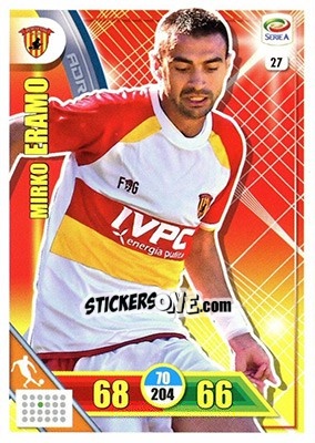 Sticker Mirko Eramo - Calciatori 2017-2018. Adrenalyn XL n. 27 - Panini