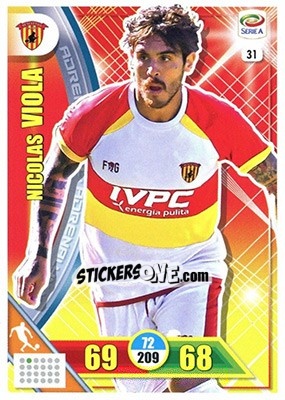 Sticker Nicolas Viola - Calciatori 2017-2018. Adrenalyn XL n. 31 - Panini