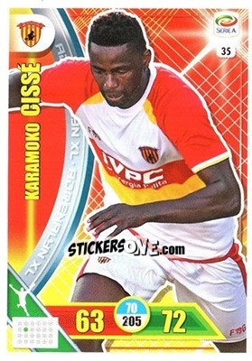 Sticker Karamoko Cissé - Calciatori 2017-2018. Adrenalyn XL n. 35 - Panini