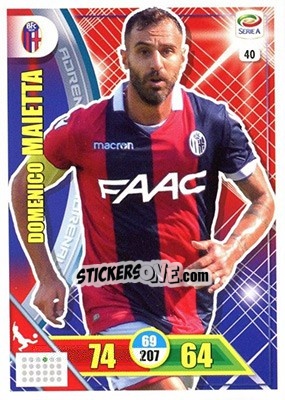 Cromo Domenico Maietta - Calciatori 2017-2018. Adrenalyn XL n. 40 - Panini