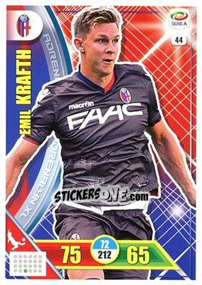 Sticker Emil Krafth - Calciatori 2017-2018. Adrenalyn XL - Panini