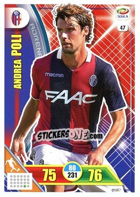 Sticker Andrea Poli - Calciatori 2017-2018. Adrenalyn XL n. 47 - Panini