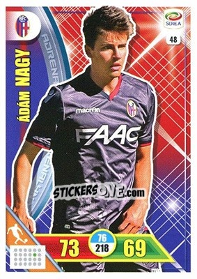 Sticker Ádám Nagy - Calciatori 2017-2018. Adrenalyn XL n. 48 - Panini