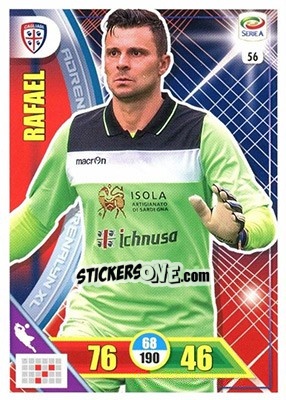 Sticker Rafael - Calciatori 2017-2018. Adrenalyn XL n. 56 - Panini
