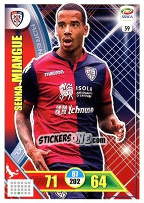 Cromo Senna Miangue - Calciatori 2017-2018. Adrenalyn XL n. 59 - Panini