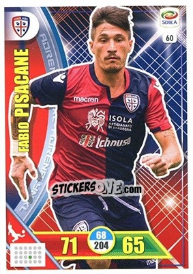 Sticker Fabio Pisacane - Calciatori 2017-2018. Adrenalyn XL n. 60 - Panini