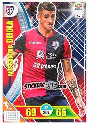 Sticker Alessandro Deiola - Calciatori 2017-2018. Adrenalyn XL n. 62 - Panini