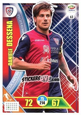 Sticker Daniele Dessena - Calciatori 2017-2018. Adrenalyn XL n. 63 - Panini