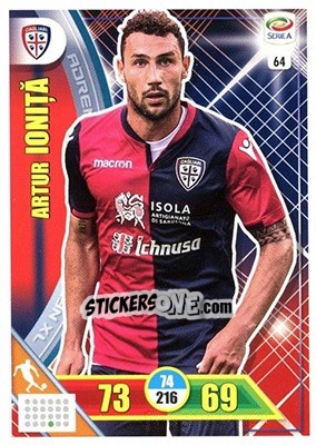 Sticker Artur Ioniță - Calciatori 2017-2018. Adrenalyn XL n. 64 - Panini