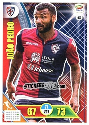 Sticker João Pedro - Calciatori 2017-2018. Adrenalyn XL n. 68 - Panini