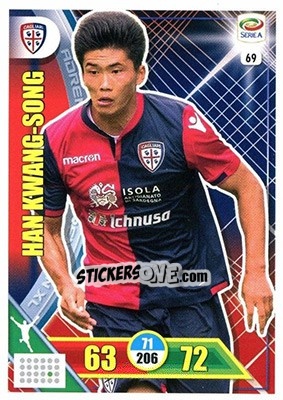 Sticker Han Kwang-Song - Calciatori 2017-2018. Adrenalyn XL n. 69 - Panini