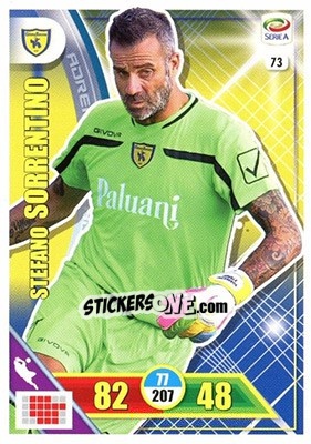 Sticker Stefano Sorrentino - Calciatori 2017-2018. Adrenalyn XL n. 73 - Panini