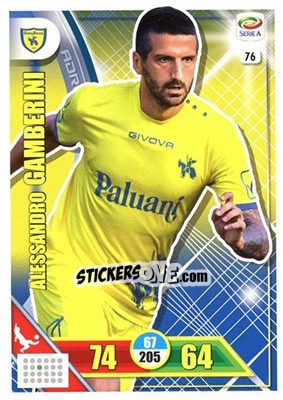 Sticker Alessandro Gamberini - Calciatori 2017-2018. Adrenalyn XL - Panini