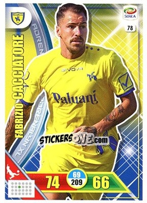 Cromo Fabrizio Cacciatore - Calciatori 2017-2018. Adrenalyn XL n. 78 - Panini